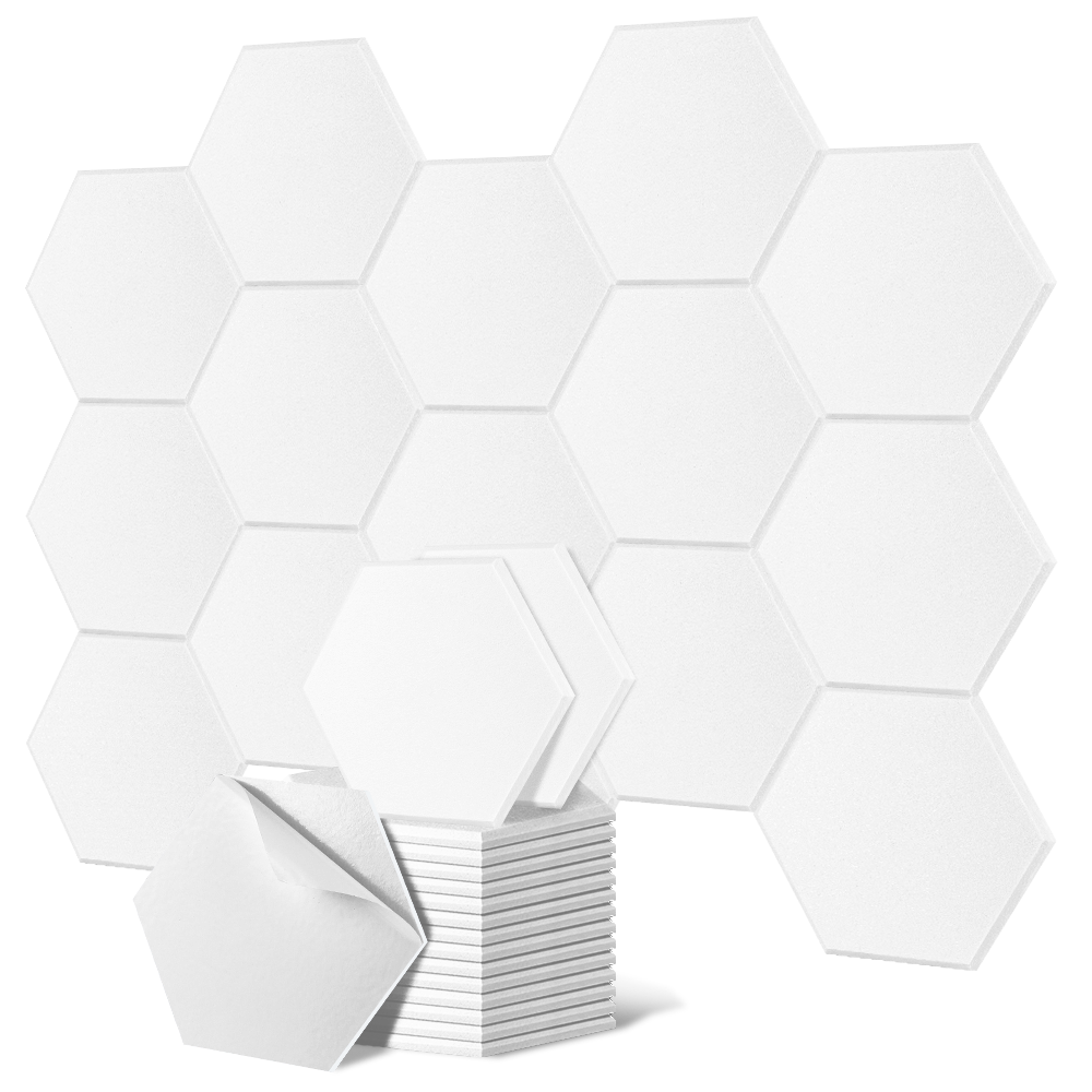 12MM White Hexagon acoustic panels