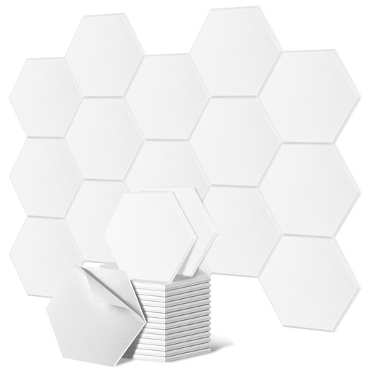 12MM White Hexagon acoustic panels