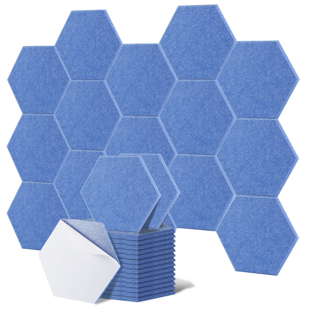 12MM Blue hexagon felt acoustic