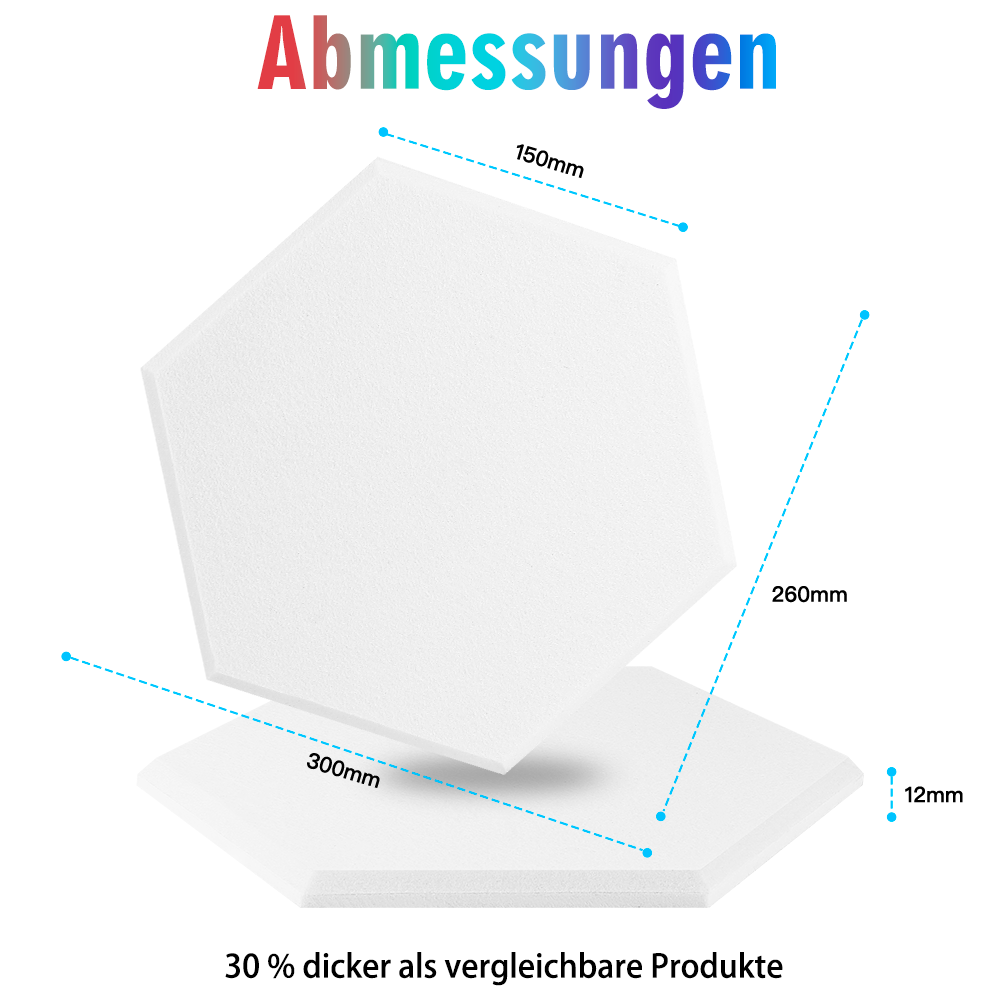 12MM White Hexagon acoustic panels