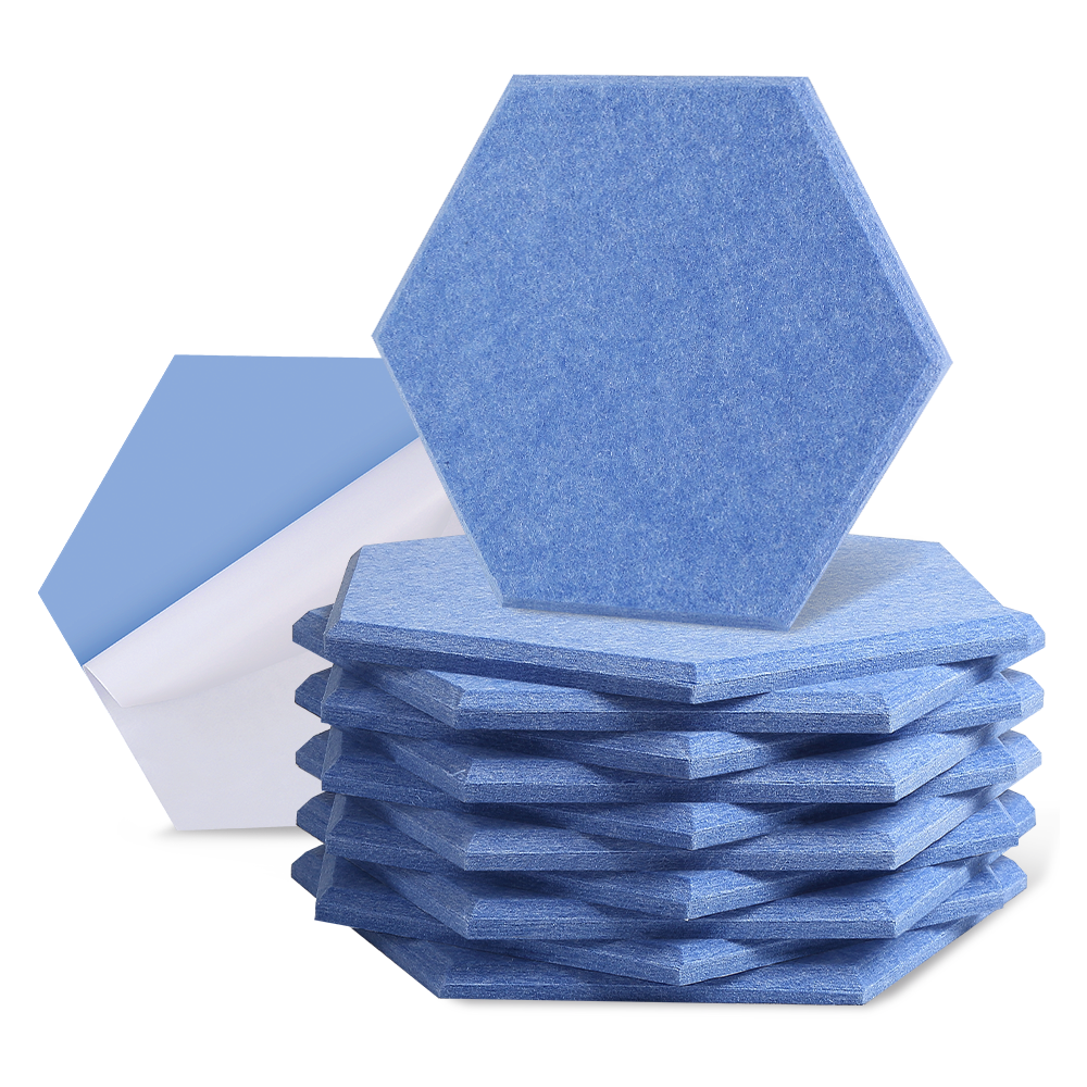 12MM Blue hexagon felt acoustic